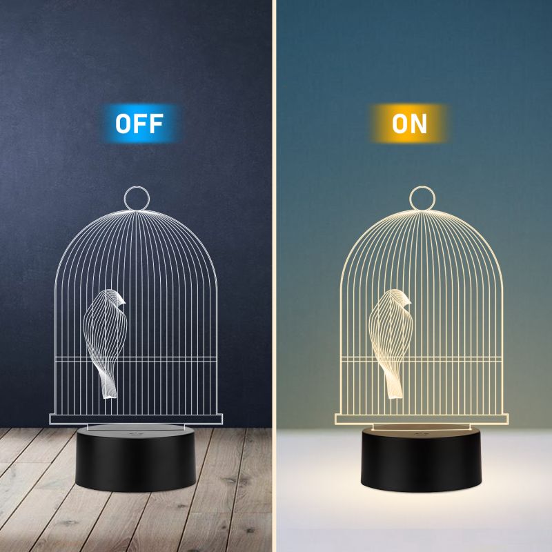 Bird In Cage Night Lamp
